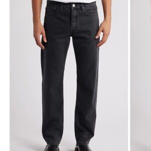 Frame Denim Men's Washed Black The Straight Jeans